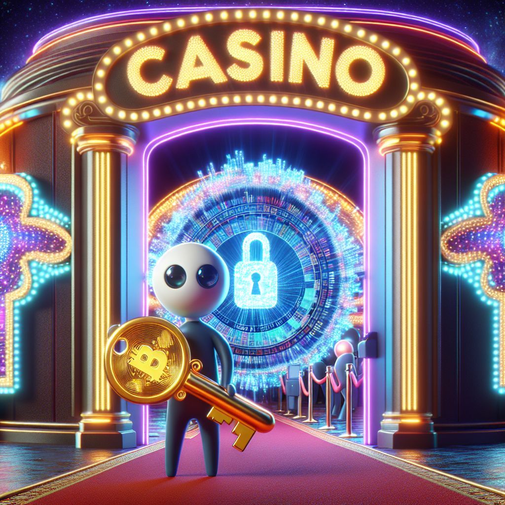 Cartoon character securely logging into 1xbd account